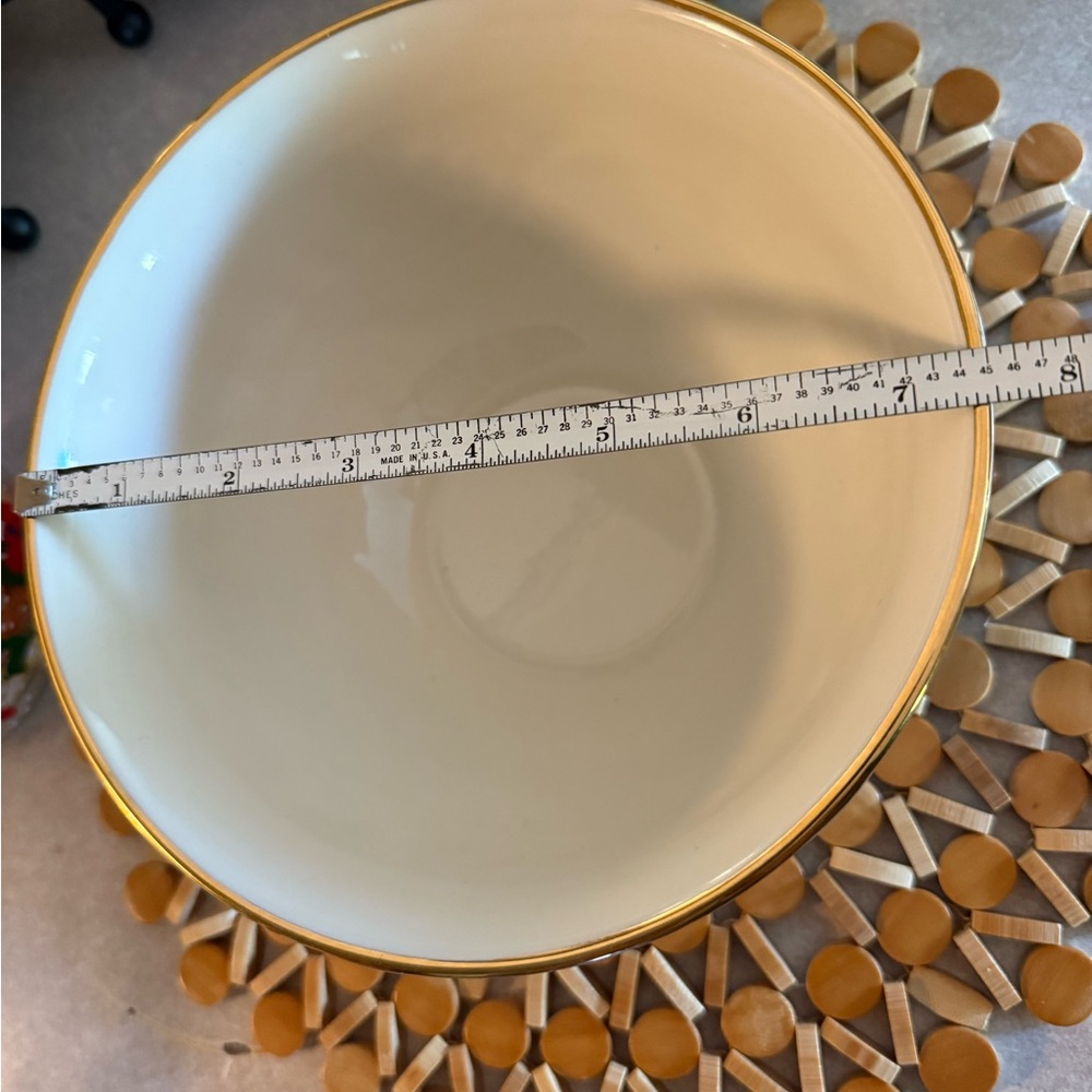 LENOX. Enamel floral print Gilded garden bowl by: Lenox. Like new - Picture 5 of 8